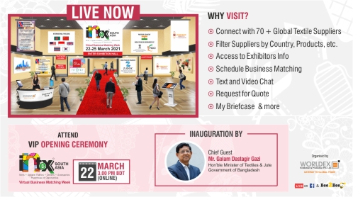 intexfair's tweet photo. Your Access to Interact with International Textile Suppliers from India, Bangladesh, Sri Lanka, China, Korea, Indonesia, Malaysia, Thailand, United Kingdom and more.
#isa2021 #worldexindia #ficci #bee2bee #Bangladesh 
@ficci_india @bkmea247 @TexMinIndia @ibcci_ https://t.co/1vKICAUZGa
