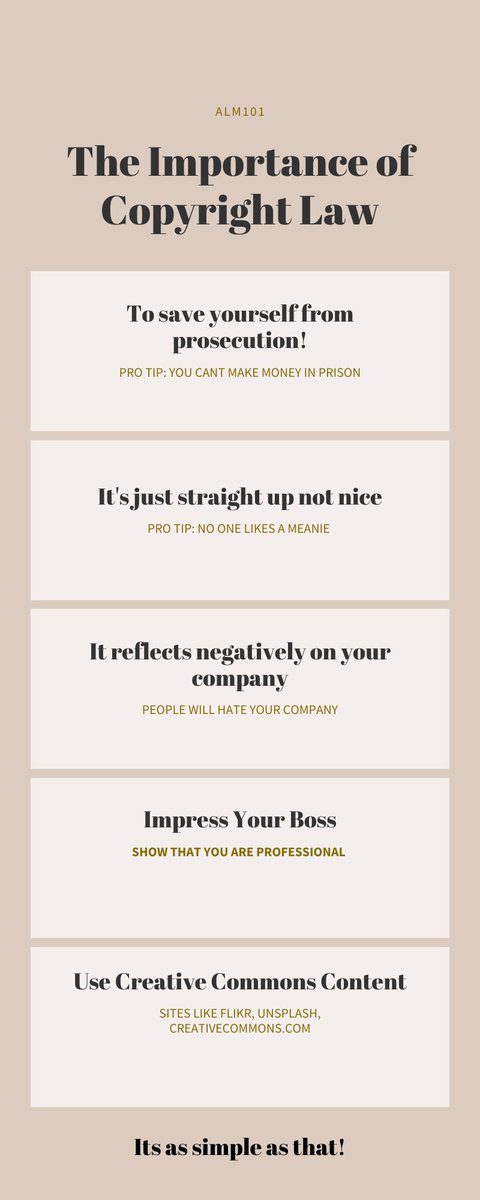 leroydrum's tweet photo. Pro tips for Copyright ! #ALM101 https://t.co/lC4zAmgybR