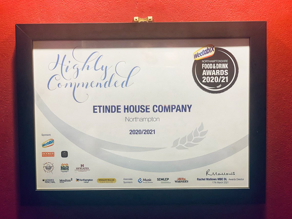 ehcofoods's tweet photo. So chuffed @ being highly commended at Weetabix Northamptonshire Food & Drink Awards! Priceless recognition for a small biz like us.
#weetabix #britishpepperandspice #northamptoncollege #dailybreadnorthampton #northampton #shoplocal #smallbusinessuk #prrequest #journorequest https://t.co/SQefAMu5XA