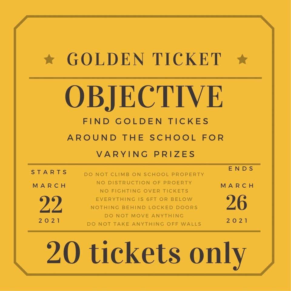 severancestuco's tweet photo. 🚨GOLDEN TICKET🚨

Starts Monday, March 22nd, ends Friday, March 26th. 

Remember to follow all the rules and be fair to others! 

Have a good week Silver Knights! https://t.co/qTnMYAa7Bl