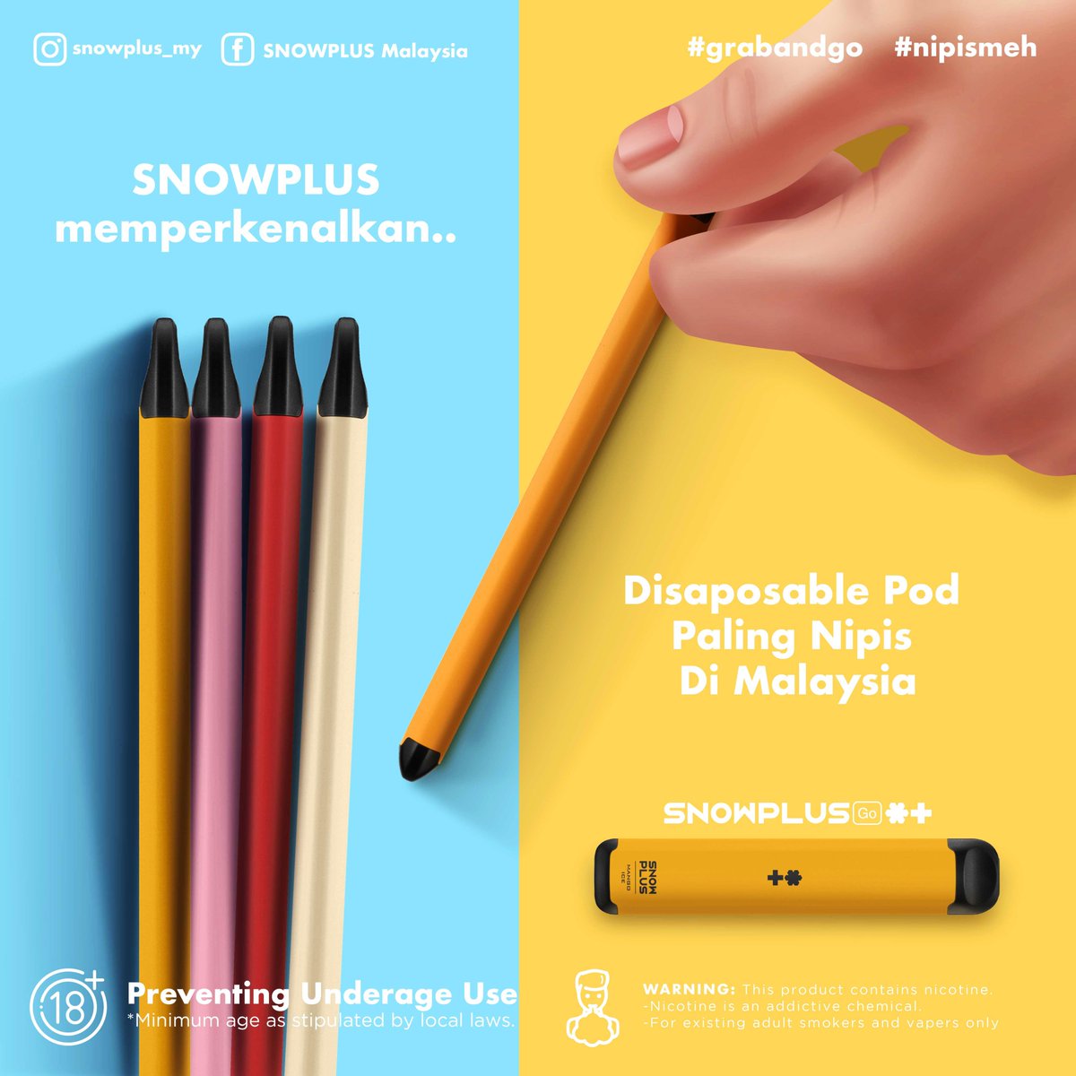 vapechannelbruh's tweet photo. SNOWPLUS GO

Kenapa SNOWPLUS GO ni susah nak cari?
1. Paling nipis
2. Paling murah
3. Kualiti? Padu

Dalam 2 hari, beribu sold out di distributor dan pekedai ✅ https://t.co/ODhWAUVG1Z