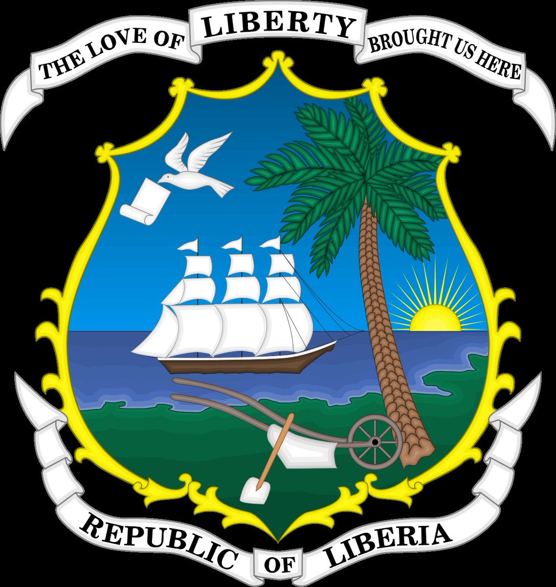 Либерия флаг и герб
