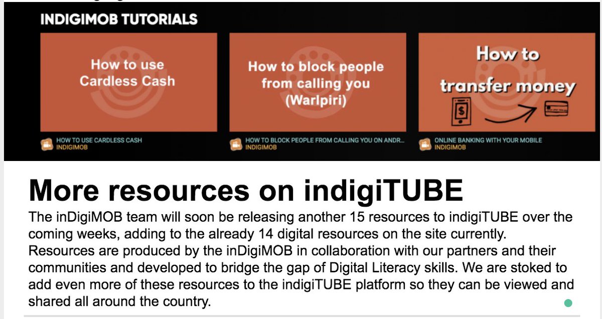 New content and resources from the inDigiMOB team are avaible now on @indigitubeaustralia, these include short videos on key digital skills as well as some useful tips when working with Apple and Android devices!
Head over to indigiTUBE.com.au to watch.