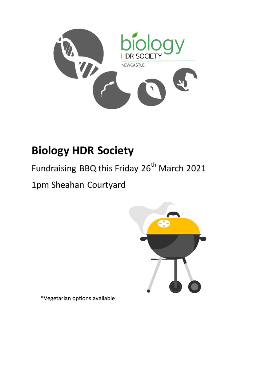 Come along this Friday 26th March for our first fundraising BBQ!! 1pm in the Sheahan Courtyard