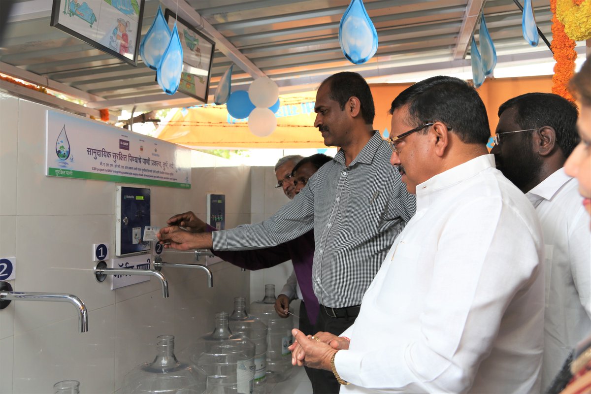 BASF's tweet photo. #WorldWaterDay is celebrated on March 22 to raise awareness of the 2.2 billion people living without access to safe drinking water. To enable access to fresh drinking water in India, BASF has built 6 water treatment facilities to more than 4,000 households.https://t.co/8n2P7njfBN https://t.co/udRV9T9XjR