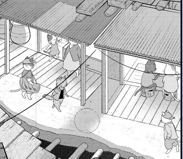 本日はモブのご紹介
犬川さん(@Sato_Inukawa  )のデフォルメ感も残した程よいバランスの作画。配置をザックリ指示しただけで、活き活きしたかわいい仕草のモブたちを描いていただいておりました!
モブが生きていると、画面もより生きた感じがしますよね

第10話「猫島」  https://t.co/ty9Hpf147G 