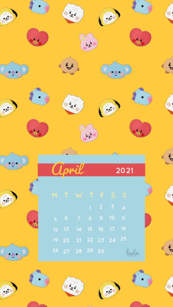 lapin_storage's tweet photo. ︎︎︎︎BTS Lockscreen配布
︎︎︎︎☑︎2021 April calendar
4月のカレンダーです
ご自由にどうぞ♡
#lapin_edit #BTS加工 #BTS @BTS_twt #bt21 https://t.co/5GQZ45fE5L