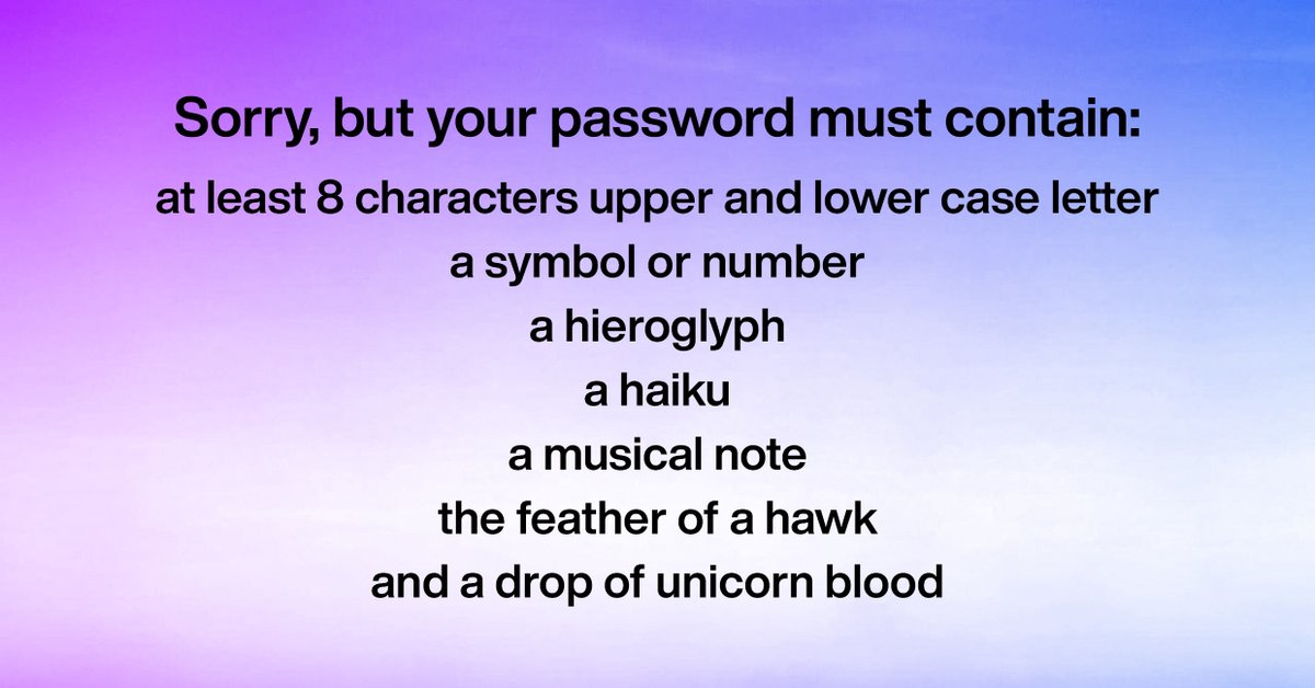 securityindepth's tweet photo. The perfect password...
#cyber #cybersecurity #password #passwords #protect #data #security #safety #datasecurity #databreach #informationsecurity #infosec #dataprotection #cyberattack #phishing #cloudsecurity #passwordsecurity #passwordmanager #passwordprotection #passwordsafe https://t.co/VQJ2dY83eY