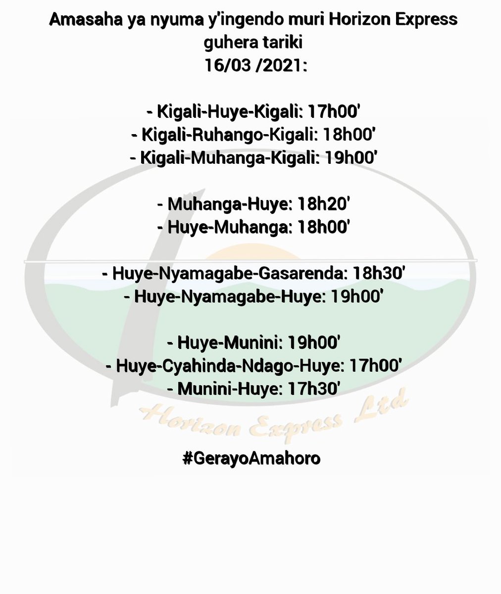 ExpressHorizon's tweet photo. Mwaramutse #RwOT, tubifurije kuzagira icyumweru gihire. Mushobora kuduhamagara ku mirongo itandukanye mugura itike cg se mubaza amakuru y'ibiciro by'ingendo mu byerekezo @ExpressHorizon ikoreramo. #Rwanda #IrindeCovid19 #GerayoAmahoro #travelincomfort https://t.co/WDg1XEjwbY