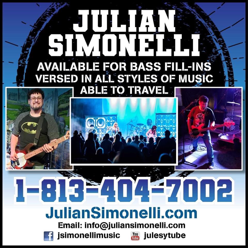 JulianSimonelli's tweet photo. Available for Bass w/  vocal fill-ins. Versed in All styles of music! Check out my website for any information needed! https://t.co/1uL1e38AyW https://t.co/A0AfiUuYRY