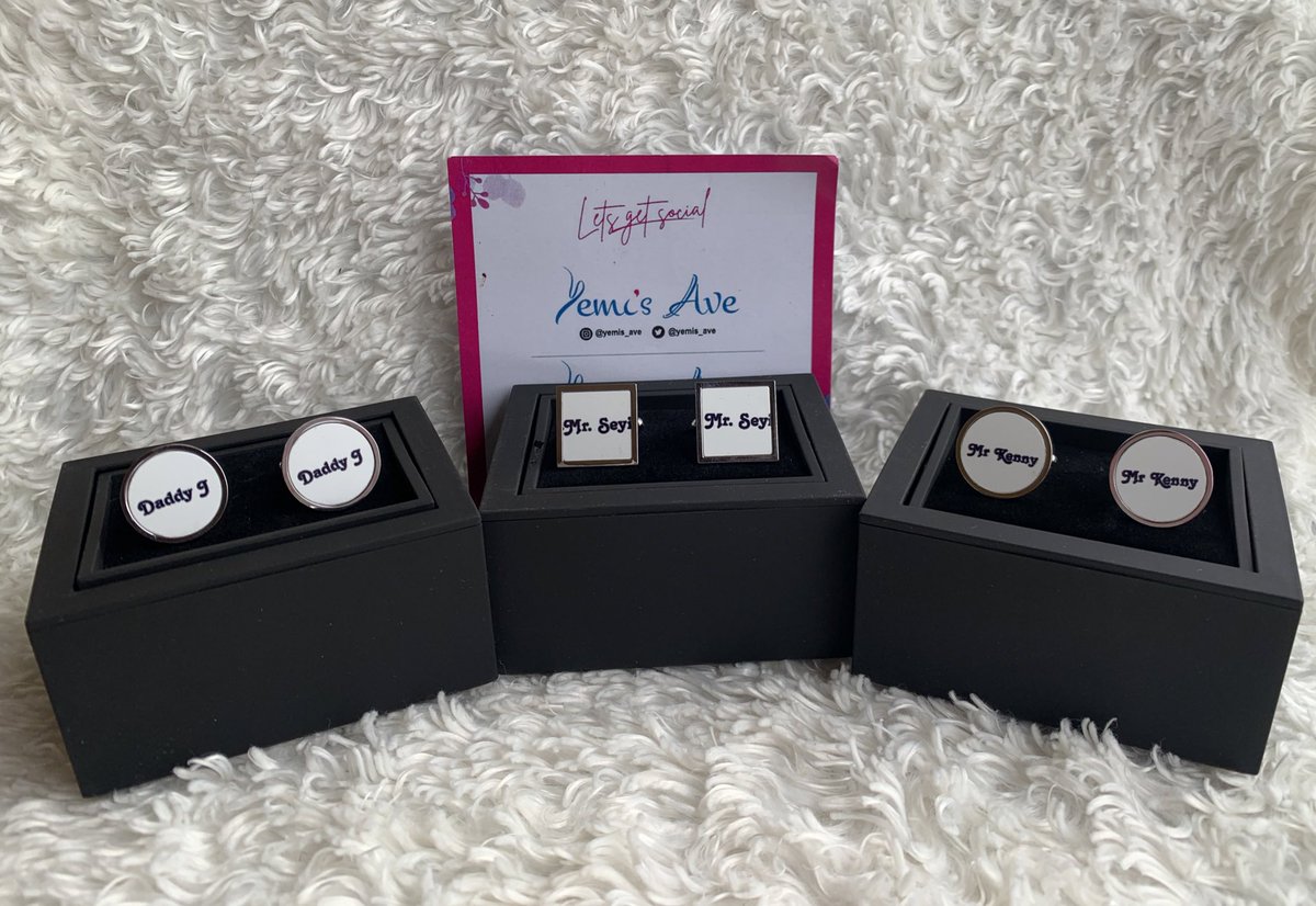 Yemis_Ave's tweet photo. Customized Cufflinks 🥰 Round and Square shapes available. White is actually soo cute. 
Price-6,000
#cufflinks #customizedcufflinksinikorodu #customizedcufflinks #yemisave https://t.co/oh6HC9eGDh