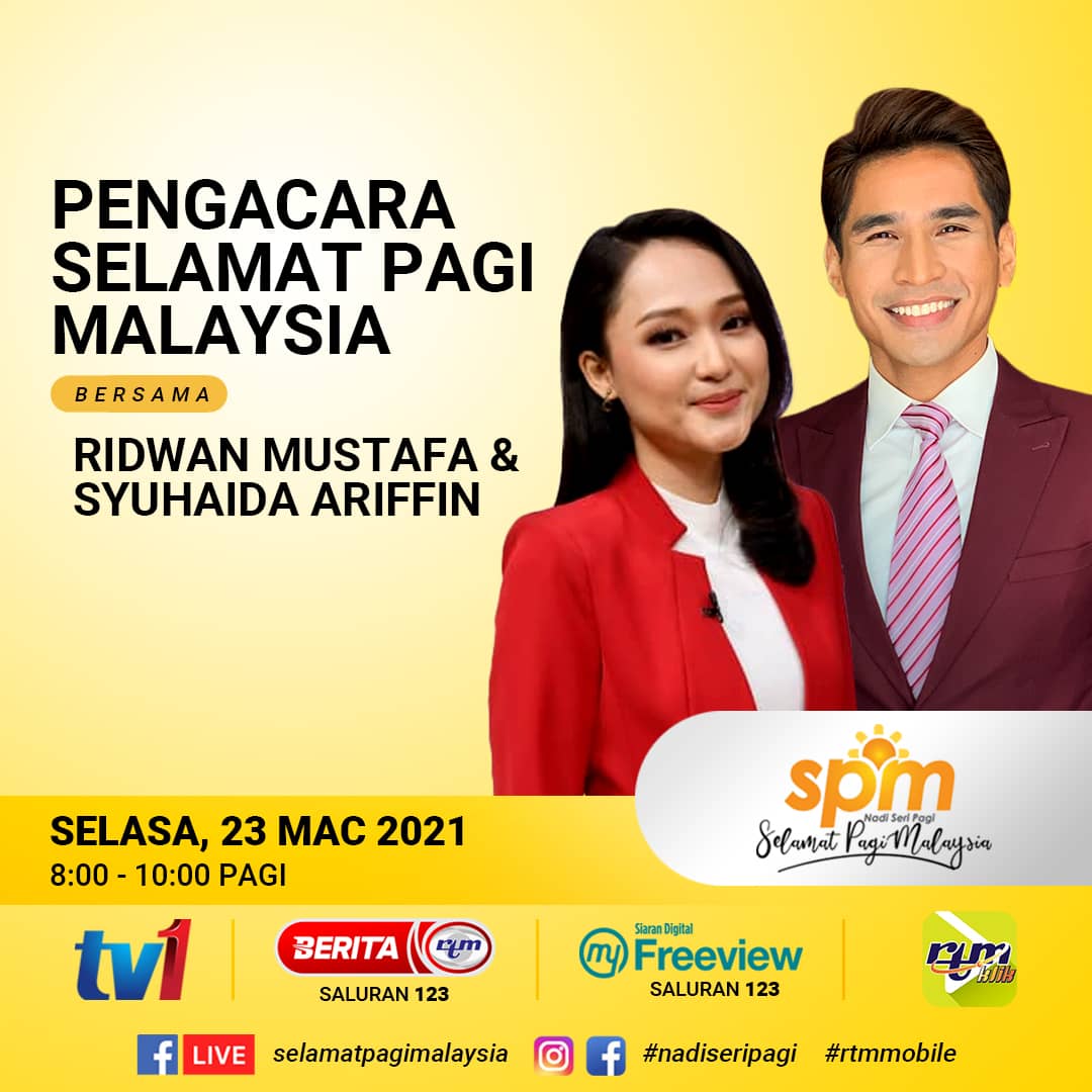 Rtm Malaysia S Tweet Jangan Ketinggalan Menonton Rancangan Selamat Pagi Malaysia Bersama Pengacara Ridwan Mustafa Dan Syuhaida Ariffin Secara Langsung Pukul 8 Pagi Esok Di Tv1 Rtmklik Trendsmap