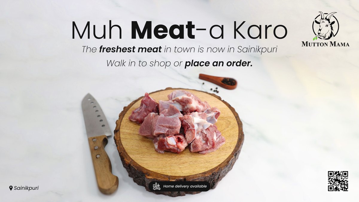 Muttonmama1's tweet photo. Walk in to our store near you or place an order online for the tenderest and tandurust meat in town. Mutton Mama is now open at Sainikpuri.

#MuttonMeat #FreshMeat #ChickenMeat #Meatstore #Sainkpuri #MeatinTown #Muttonmama #OrderNow #ShopNow https://t.co/bUvVRkjwVb
