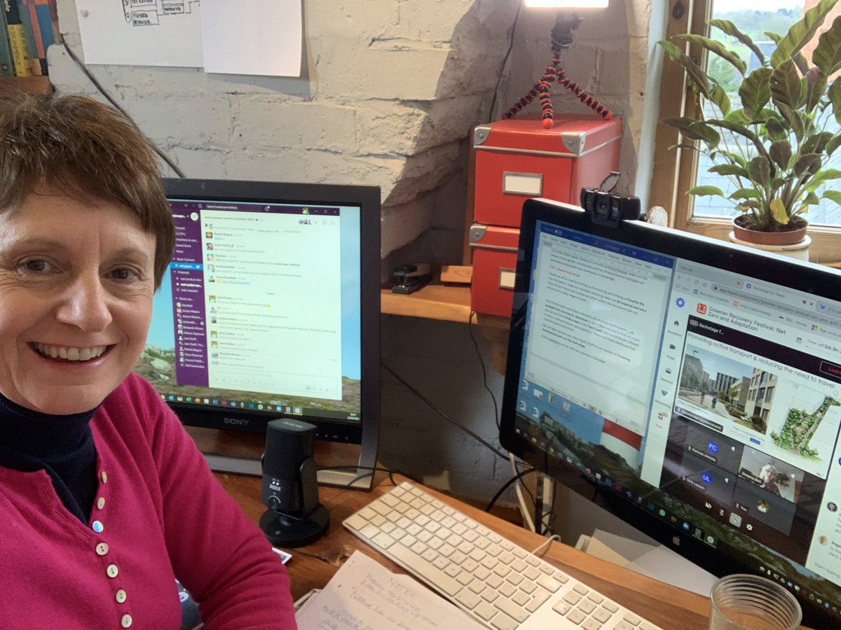 A year into #lockdown2021 life has settled into #HomeOffice and broadcasting from my attic. Today I’m hosting the <a href="/talklandscape/">Landscape Institute</a> #GreenerRecoveryFestival and launching #ClimateChange position statement update. Hearing consultants case studies