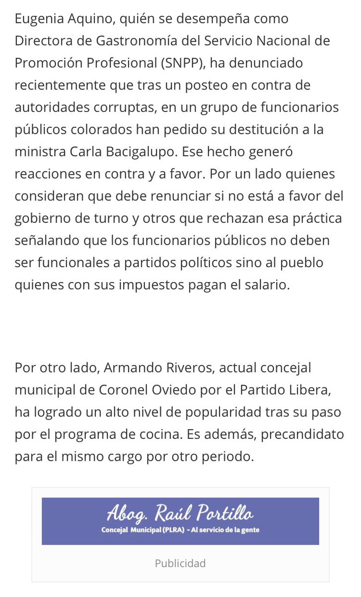 SolanoLopez7's tweet photo. Acá se explica porque hizo el circo mediático de estos días , no da puntada sin hilo , lo que no explica porque entró al SNPP en el 2016 sin concurso de méritos https://t.co/WHIHUweLo2