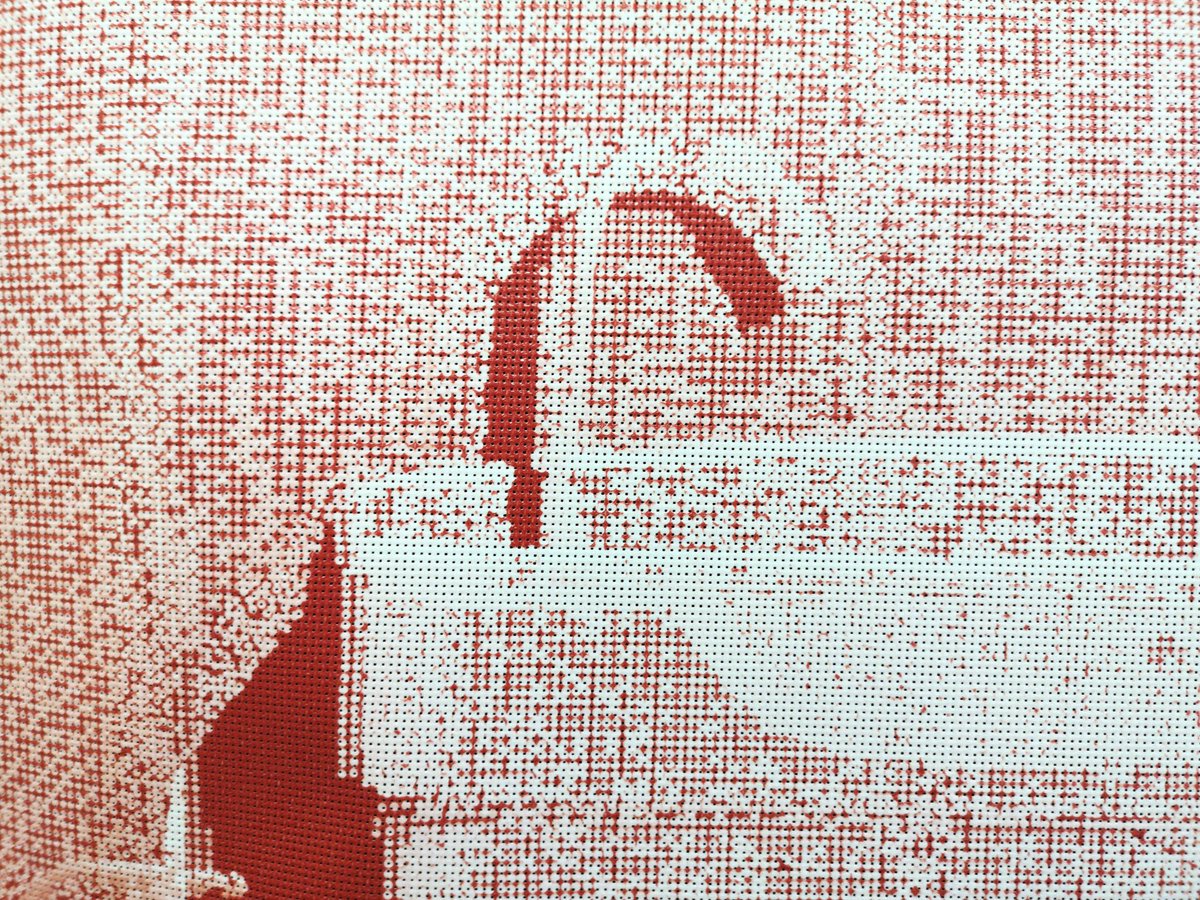 ttsnym's tweet image. ヴェネチアビエンナーレのインスタレーション用に出力したトイレの点群サンプルがかわいい。色味はファサード波板の錆止め塗料の色味に合わせている。
#vba2021jp #vba2021jp #砂木