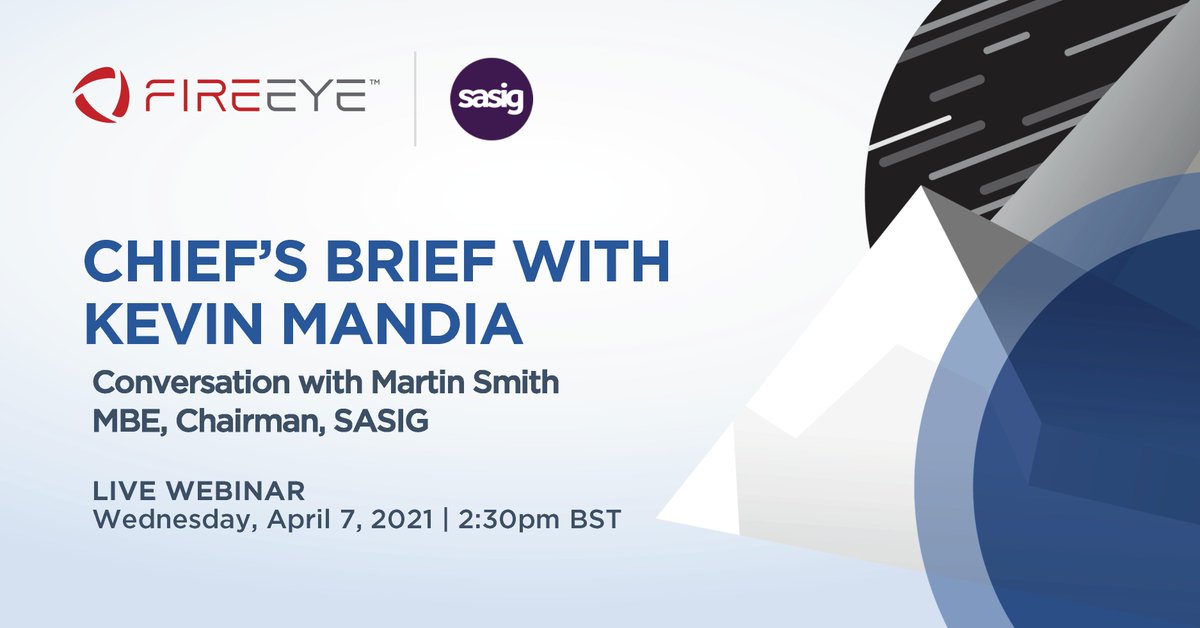 FireEyePartners's tweet photo. Kevin Mandia will share insights and experiences from his career, as well as thoughts on the current threat landscape, during his conversation with @SASIGEvents Chairman, Martin Smith MBE. 

Sign up here: https://t.co/hXEiwFQhkf https://t.co/El6EH2ahlx