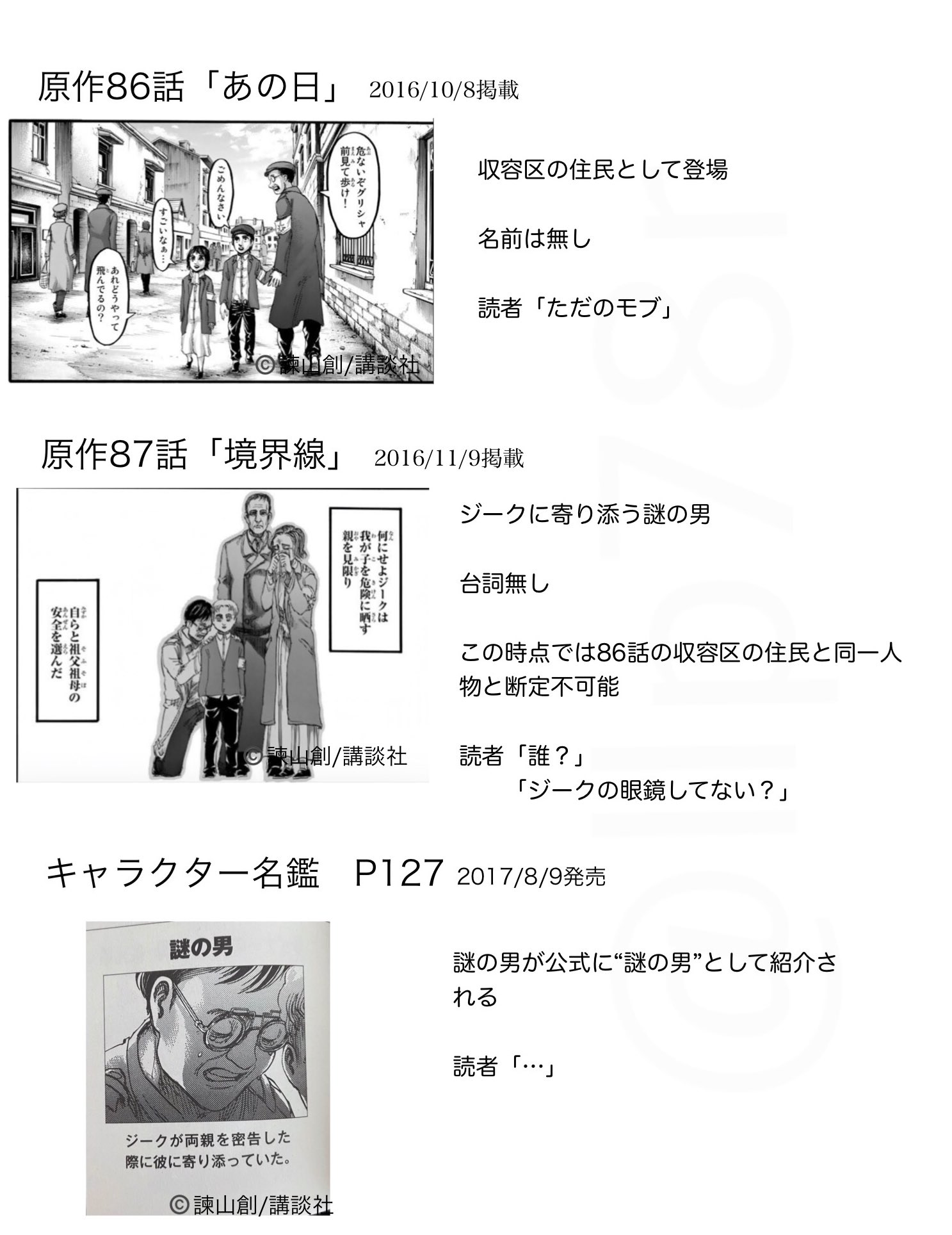 進撃のlily アニメ73話までのクサヴァーさんについてまとめました 当時の感想 反応あり 進撃の巨人 Shingeki T Co Wqirkt2qve Twitter