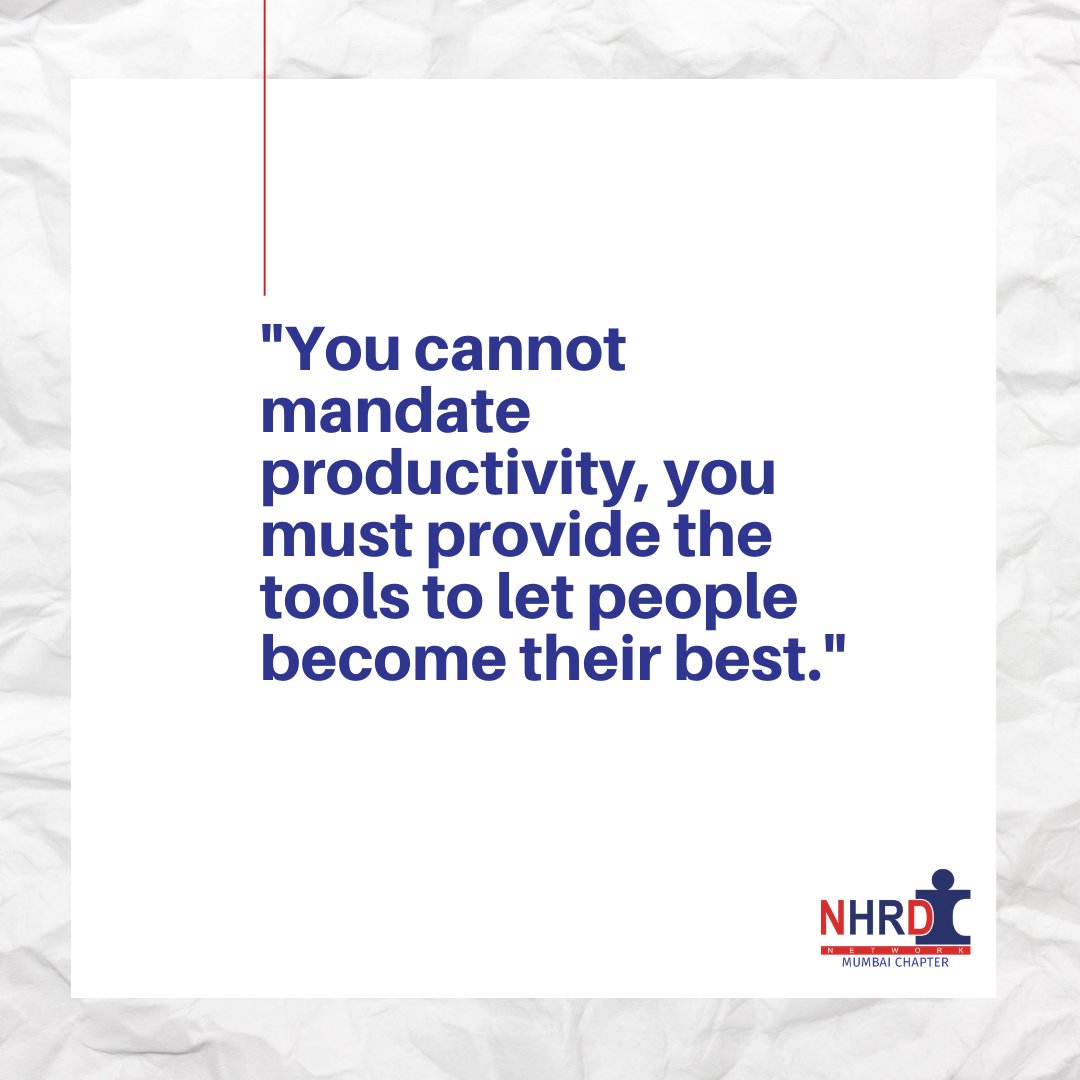 A healthy work environment and job security has been correlated with higher efficiency and productivity.
#NHRDN #NHRDNMumbai #HR #HumanResourceDevelopment #Program #Leadership