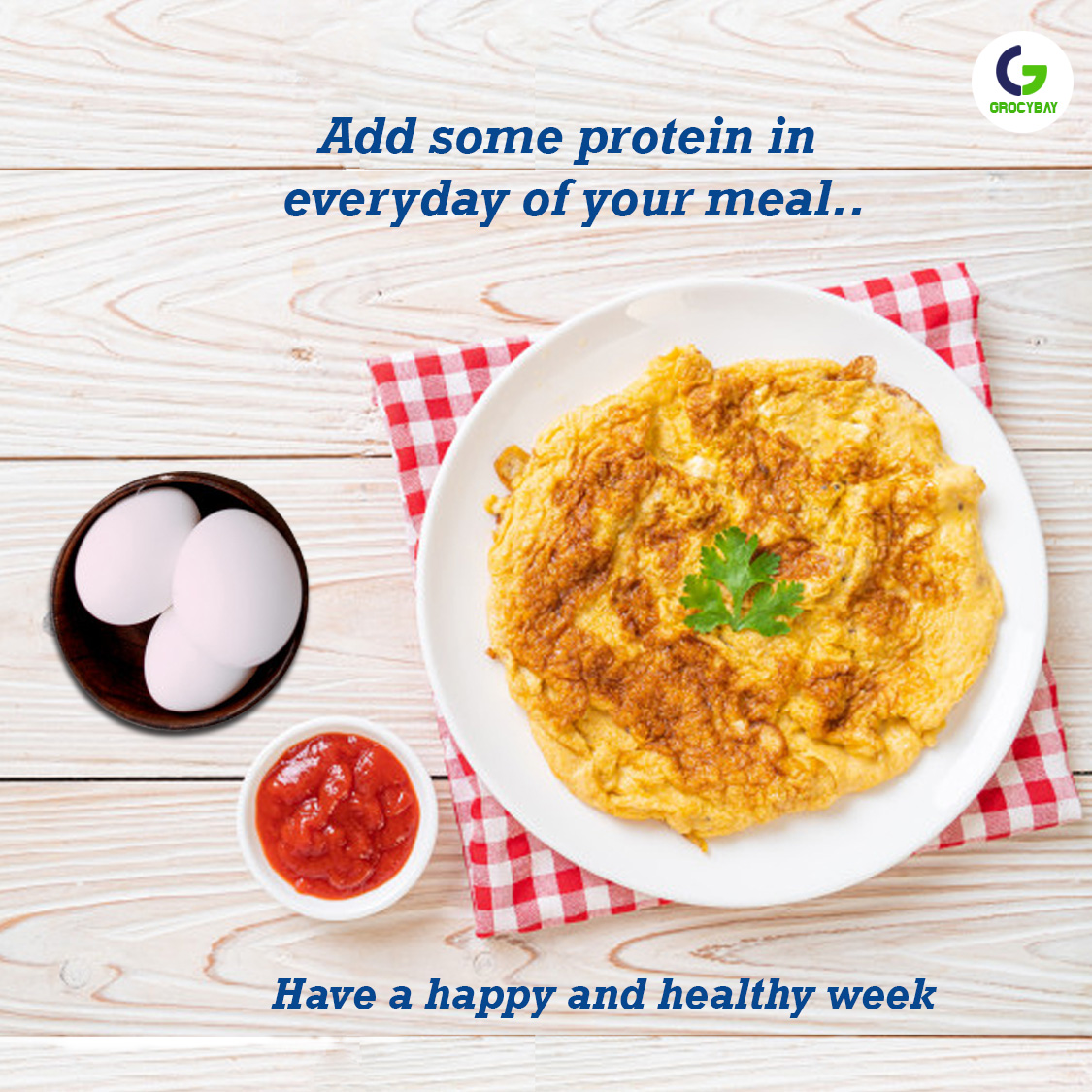 grocybay's tweet photo. Eggs are not only a rich source of proteins but also a number of vitamins.
Add eggs everyday on your meal with a good start of new week!
#grocybay #grocybayapp #eggs #eggsfordays #everydaymeals #protein #vitamins #healthyfood #healthyweek #pune #India https://t.co/iaKmuQCezC