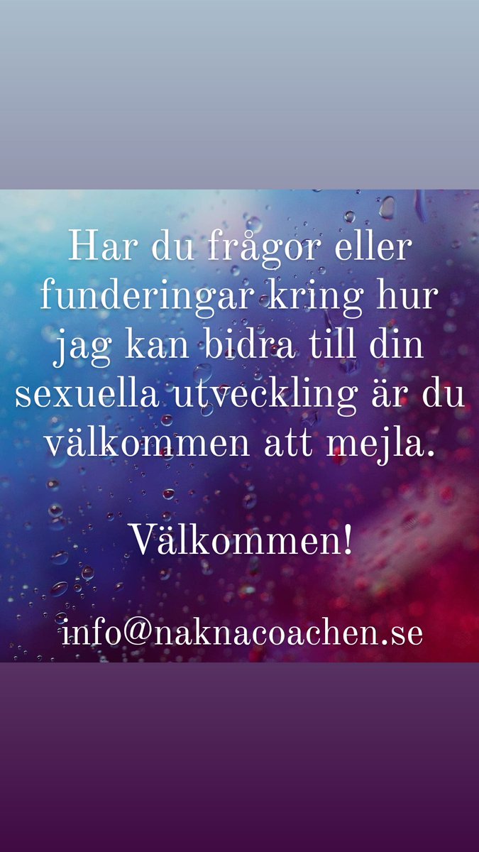 naknacoachen's tweet photo. Har du #frågor eller funderingar kring hur jag kan #bidra till din #sexuella #utveckling är du välkommen att #mejla! https://t.co/K3gThCihyh