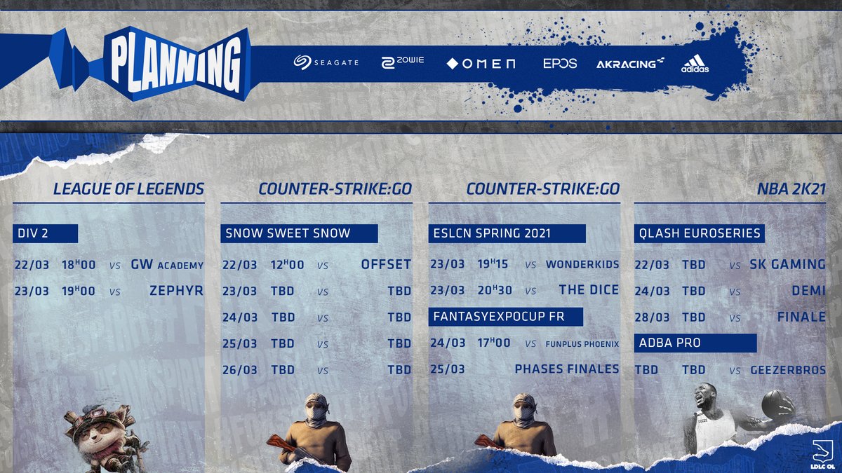 LDLC_OL's tweet photo. Une grosse semaine attend nos #CSGO avec pas moins de 3 compétitions et ce n'est pas pour nous déplaire ! 😏
🗓️ #SnowSweetSnow
🗓️ #ESLCN
🗓️ #FantasyCup
🗓️ #Div2LoL
🗓️ #QlashEuroseries
🗓️ #ADBAPro https://t.co/cBcsmMfs0Z