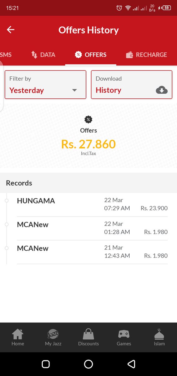 joinbaloch's tweet photo. Further,when talked to your CSR, according to him, it was activated by me. Interesting thing is Jazz World App showing that service was activated at 07:29am and the funny part is I woke up at 9.30am today.
All I want is refund.
Otherwise I'll simply complain at PM Portal. https://t.co/U10sRntQKV