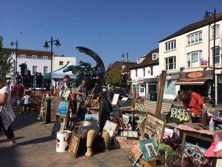 Epsom Antiques & Brocante Street Market At Clock Tower 18th April 10am-4pm. ACVR Events @AcvrEvents