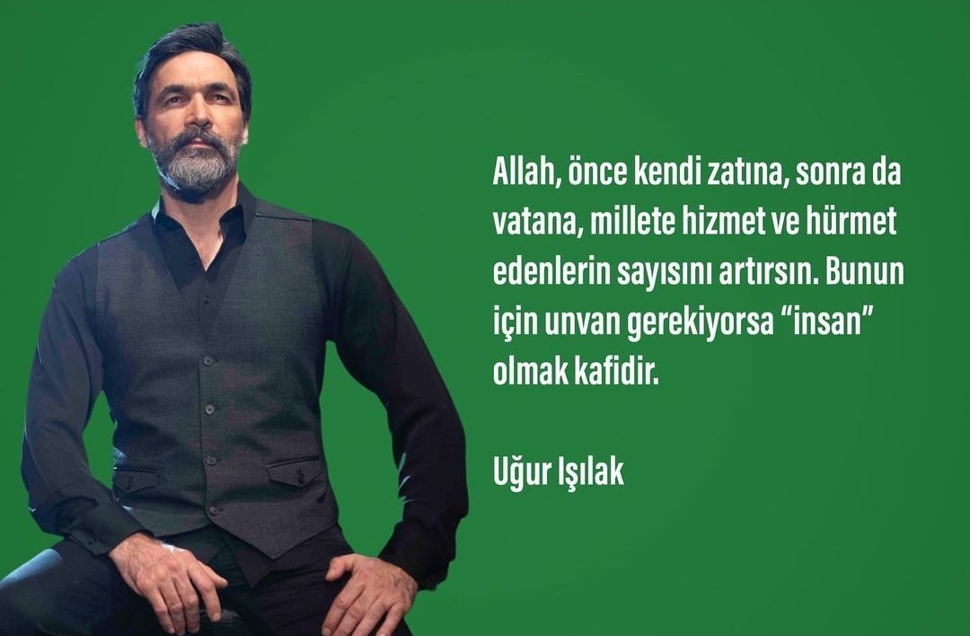 Allah, önce kendi zatına, sonra da vatana, millete hizmet ve hürmet edenlerin sayısını artırsın. Bunun için unvan gerekiyorsa "insan" olmak kafidir.

UĞUR IŞILAK    <a href="/ugur_isilak/">Uğur Işılak</a>
