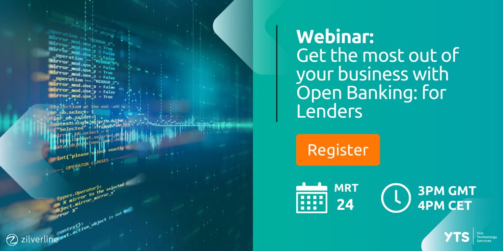 Nog 2 dagen! Op 24 maart is ons laatste webinar in het thema van Open Banking!

Wil jij meer weten over hoe je Open Banking in kunt inzetten voor jouw business, nieuwe product &amp; kunt integreren binnen jouw bestaande proces en applicaties?

Geef je hier op: buff.ly/3ePt7nY