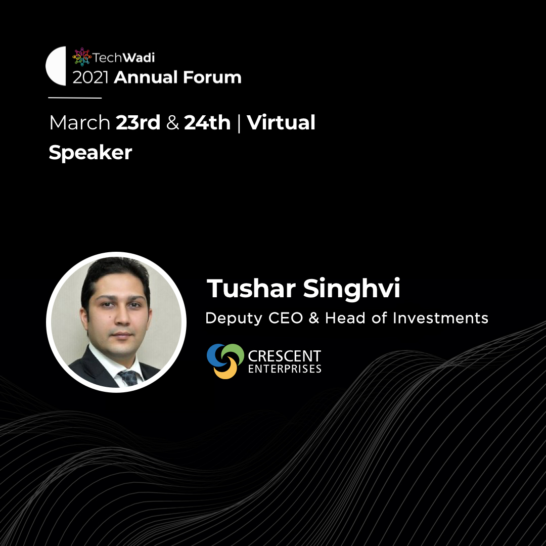 CrescentEnterp's tweet photo. Thrilled to be part of #TechWadi’s 2021 Annual Forum alongside #entrepreneurs and #investors from #SiliconValley and #MENA. Join the panel titled "Both sides of the table" on 24 Mar 7pm UAE time to get insights from #VentureCapital investors and #startups. https://t.co/LTIPOyrik1 https://t.co/RHQGpnqxM0