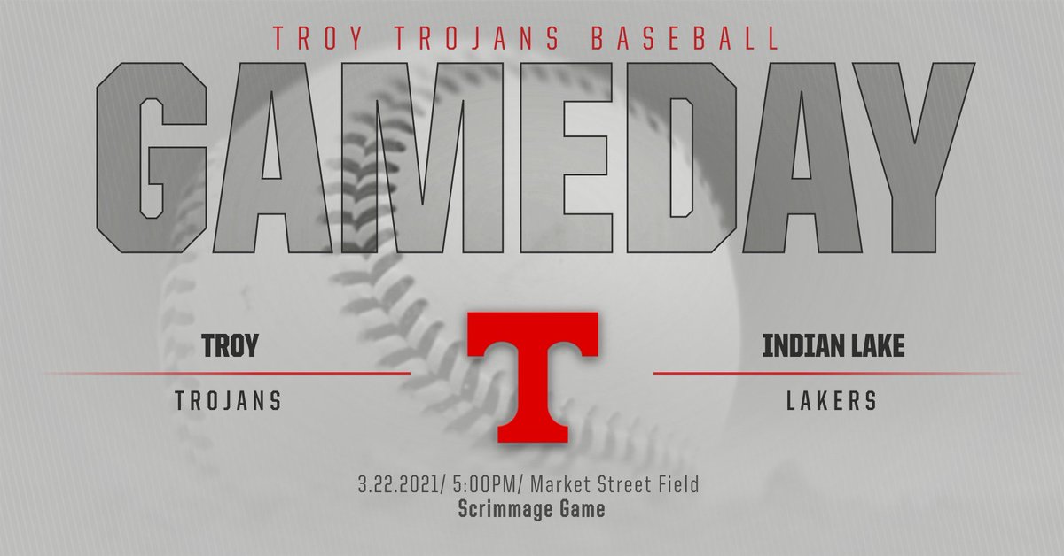 IT’S GAMEDAY! Trojans host Indian Lake tonight for a scrimmage game at Market St. Field. Game begins at 5:00PM.