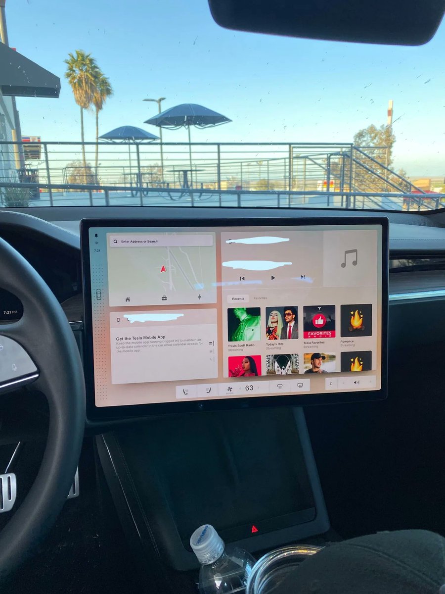UltraLinx's tweet photo. Interesting new UI changes to the Tesla interface.

I find car UI/UX super interesting as it's so different from designing for a phone or desktop. 

I don't think any car manufacturer has nailed it yet. https://t.co/JF6cu2v59g