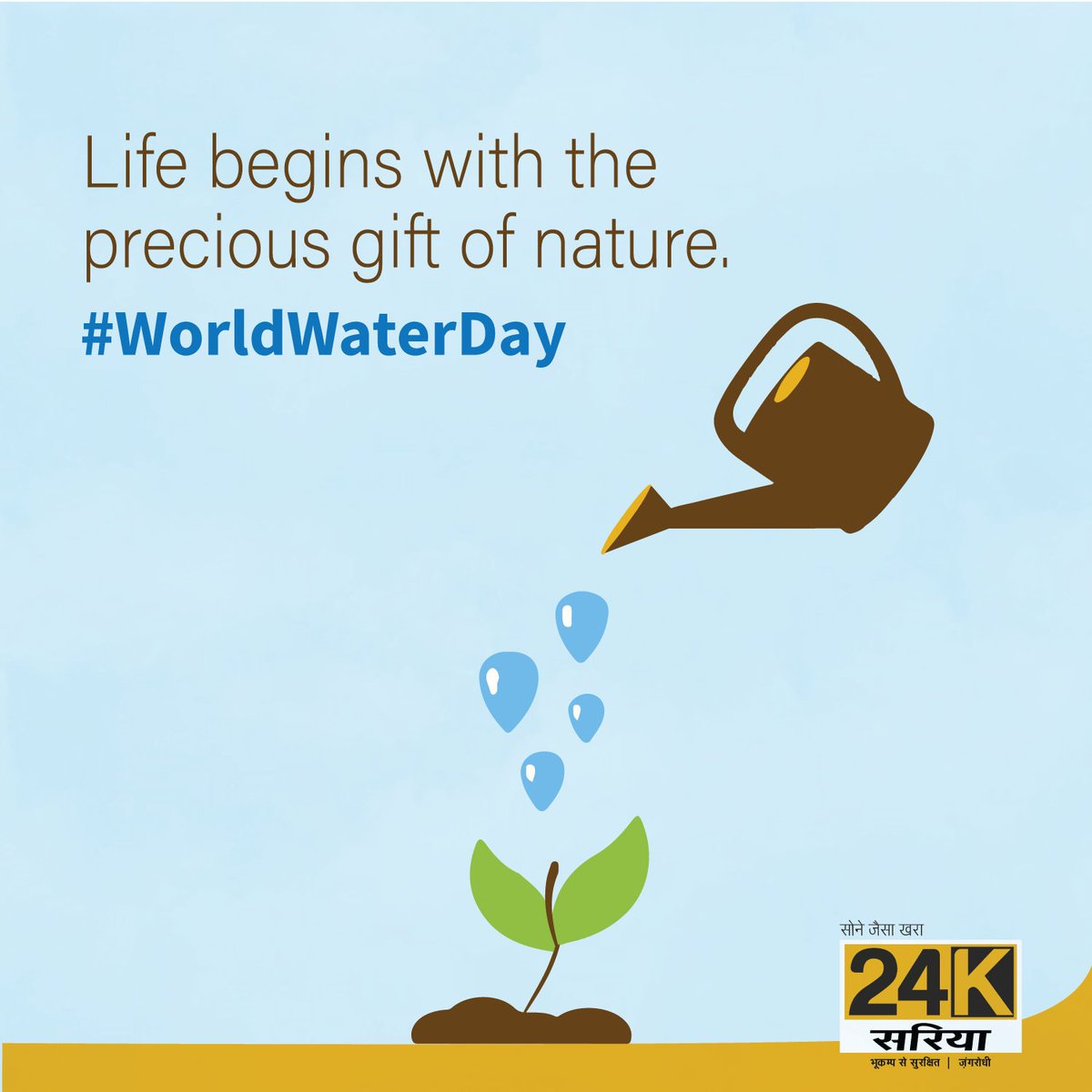 24Ksariya's tweet photo. Save water today so there is life tomorrow. 
___
#WorldWaterDay #WorldWaterDay2021 #WaterDay #Water #Nature #24K #Sariya #24KSariya https://t.co/HTiXvuJqlC