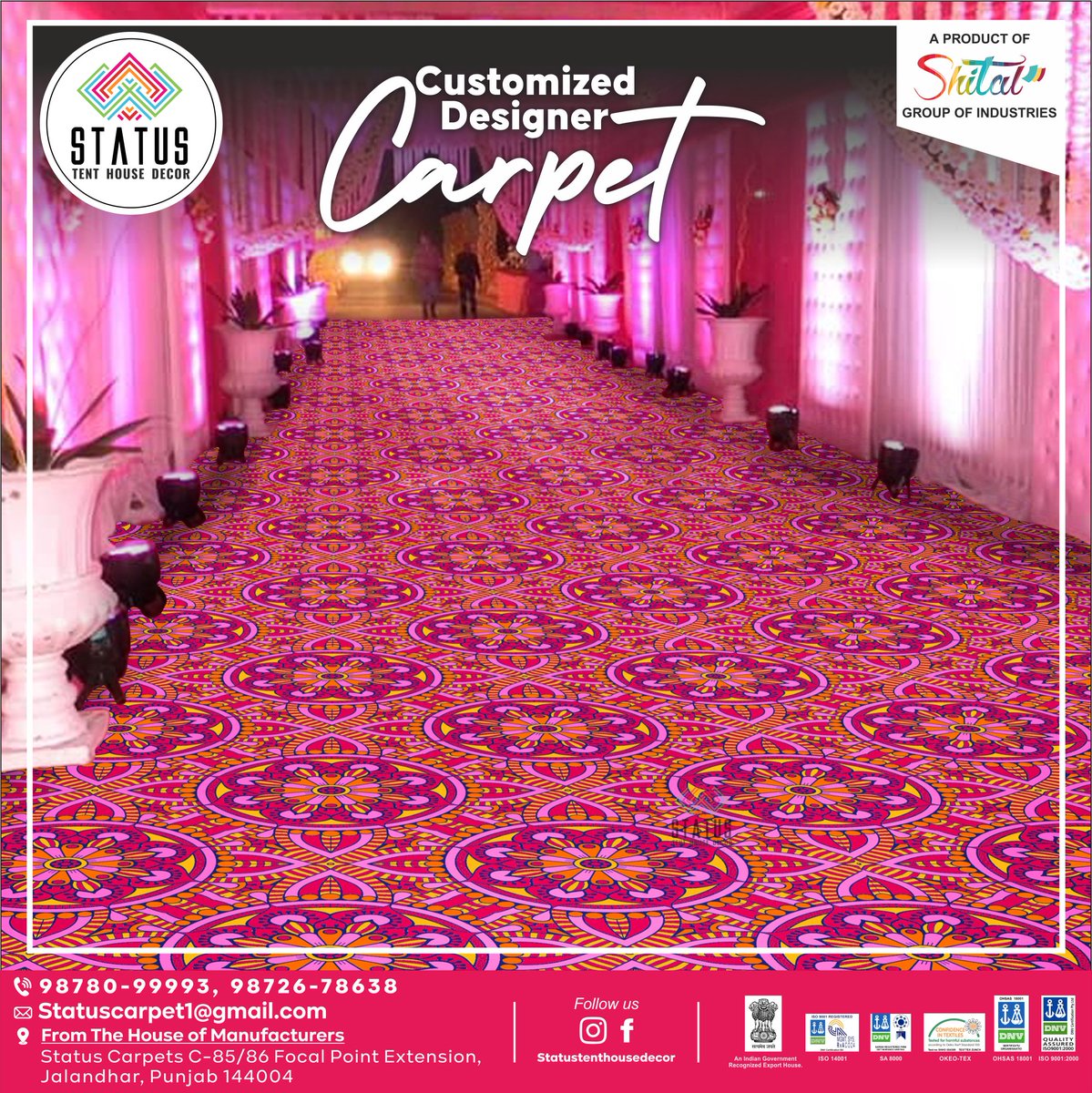 StatusTent's tweet image. STATUS TENT HOUSE DECOR 
CALL US :-  9878099993  (whatsapp available)
#customizedcarpet #carpetsale #carpetsamples #carpetsales #acarpetsdream #acarpetseller #acarpetsigns #carpetsbyartists