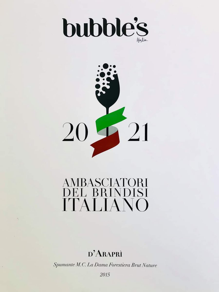 dArapriSpumanti's tweet photo. La Dama Forestiera 2015 Metodo Classico Nature #ambasciatoridelbrindisiitaliano 2021
#ladamaforestiera #daraprì
#metodoclassico #bollicineitaliane #sparklingwine #bollicinedautore #puglia
#enjoydarapri
#spumantitalia2021 #andreazanfi @sissi_baratella  @bubblesitaliamagazine https://t.co/rBd8SSYWms
