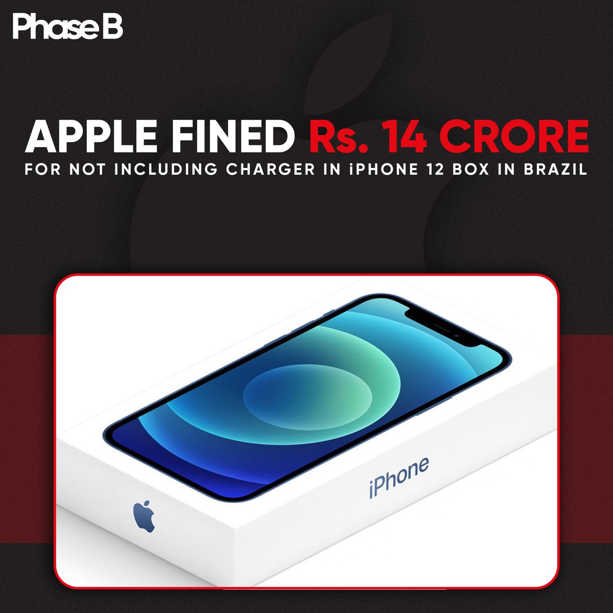 phaseb_in's tweet photo. According to latest reports, Procon-SP, the Brazilian consumer protection regulator, on Friday (March 19) fined Apple for not including a charger in the iPhone 12 box.
@Apple @9to5mac #Apple #applenews #iPhone12 #iPhone #PhaseBCommunity #PhaseBTweets https://t.co/cKItUz35Fl
