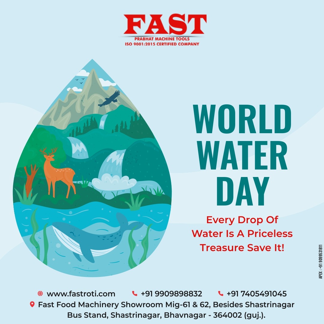 RotiFast's tweet image. *PRABHAT MACHINERY TOOLS*
*World Water Day 2021*
"World Water Day is not to be congratulated, but Water in the World must be saved! Let's Save Water!"