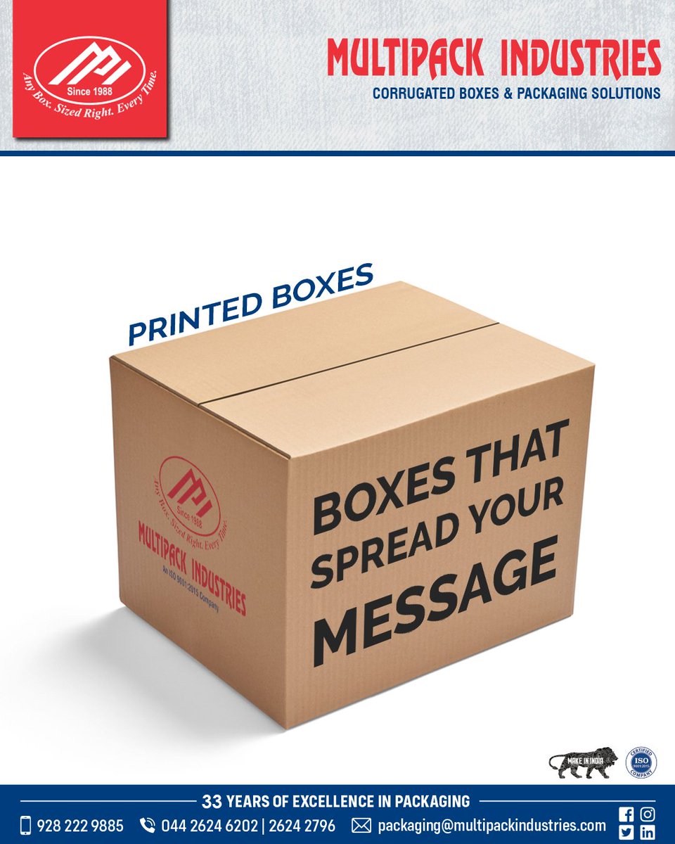 multipackind's tweet photo. Printed boxes are the perfect ambassadors for any event, product, or special occasion. When you choose to get your printed boxes from Multipack Industries, you’re choosing the best packaging service you can find!

#multipackindustries #packagingidea #packagingsolutions #cartonbox https://t.co/KD8HCwDuQN