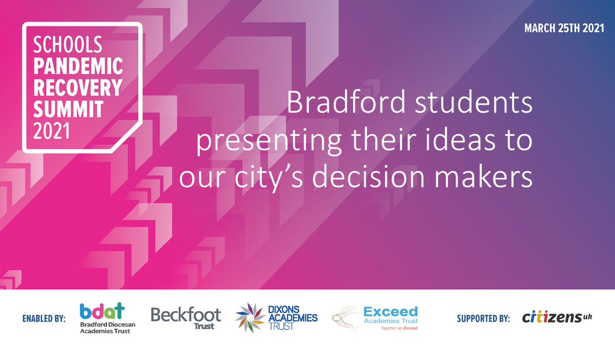 This week, we are proud to be taking part in the #Bradfordschoolsummit with <a href="/CitizensUK/">Citizens UK</a>. Our students will represent their generation at the online event this Thursday. To find out more about their aims, visit dixonsat.com/recoverysummit