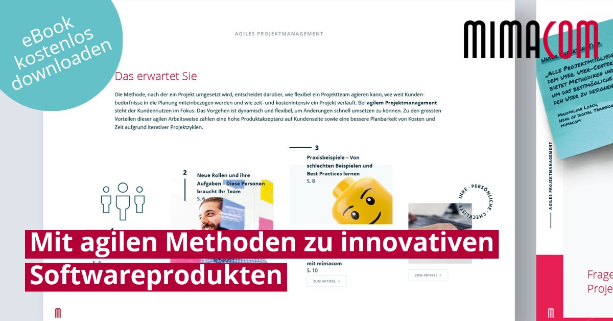 mimacom's tweet photo. Bei agilem Projektmanagement steht der Kundennutzen im Fokus. In unserem kostenlosen eBook erfahren Sie, worauf es ankommt, damit Ihre Projekte erfolgreich verlaufen. #uxservices #ux #agility
https://t.co/hEQ3WwnsiM https://t.co/TGO6sNxuSR