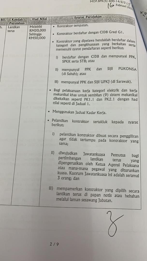 perkobf's tweet photo. isu Lantikan Terus bawah rm50k isu serius, ikut sahaja saranan perkobf agar diundikan!! mohon menteri dan kementerian ambil serius !! @MuhyiddinYassin @MOFmalaysia @tzafrul_aziz @PetraJayaMP @jpmgov_ @JKRMalaysia @AzminAli @Mustapa_Mohamed https://t.co/yrVnv6hs3S