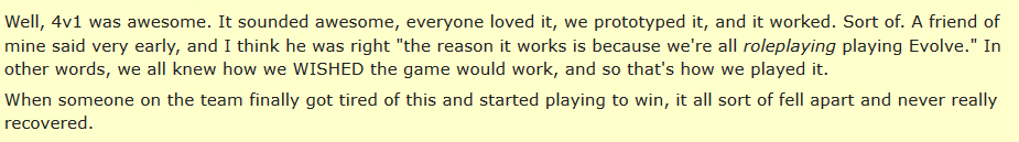 ScottJund's tweet image. i found this old quote from a developer of Evolve and man, it is just staggering how poignant it is in relation to Dead by Daylight