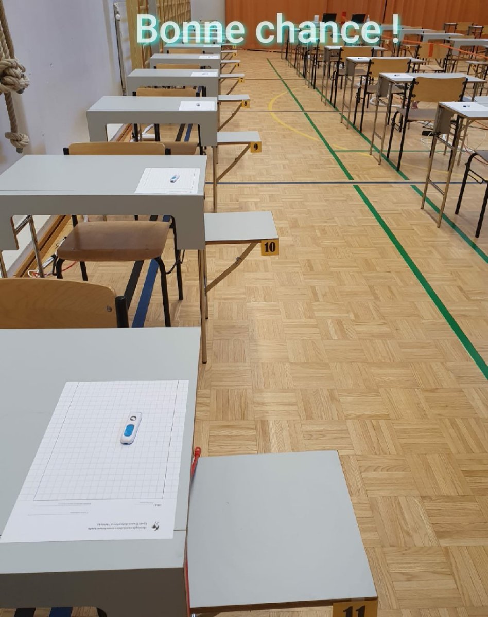 Les épreuves de Français du bac, c'est aujourd'hui. Tout est prêt pour recevoir les élèves. Nos meilleurs voeux de succès à nos élèves !