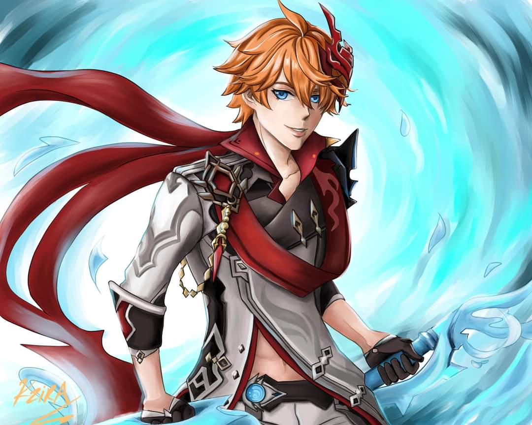 Kzira03's tweet photo. Finished this art of Tartaglia aka. Childe.
Art video on my YouTube channel 
https://t.co/lsqFXNwk58

#GenshinImpact #tartaglia https://t.co/b3Sv79gZJm