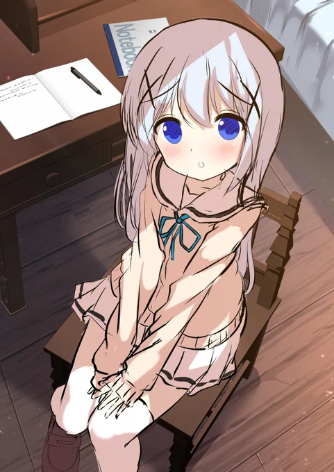 高校生の制服チノちゃんのラフ 