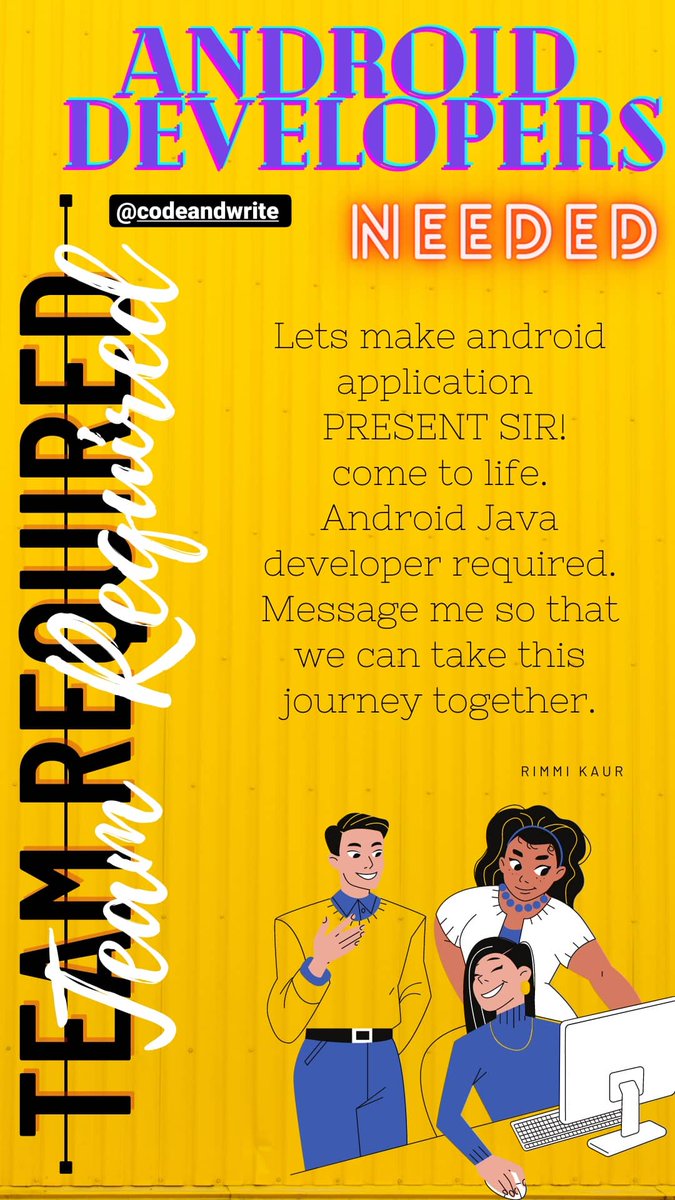 KaurRimmi's tweet photo. Join me.
#androiddevelopment #android #androiddeveloper #androiddev #androidstudio #coding #programming #appdevelopment #programmer #appdeveloper  #androidapp #mobiledevelopment #java  #mobileappdevelopment  #codinglife #androiddevelopers  #androidapp #softwaredeveloper https://t.co/FWh0CZeVFT