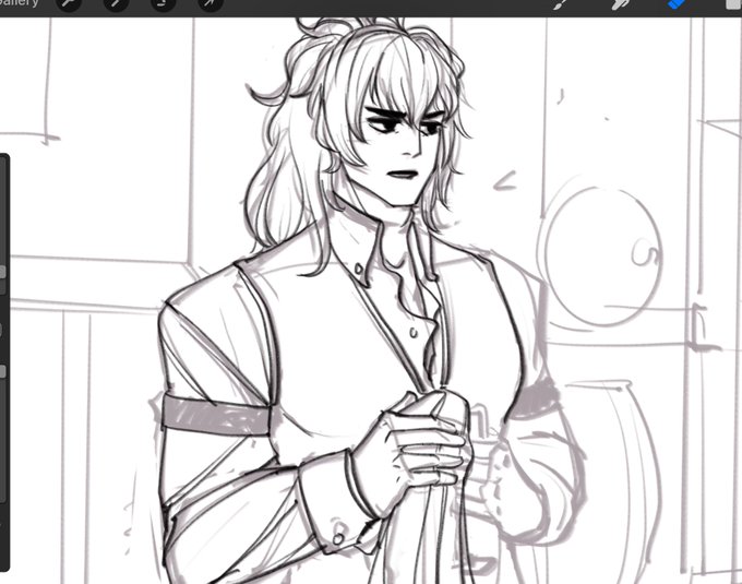 sometimes when i feel sad i remember i can draw diluc like this and everything's ok 
