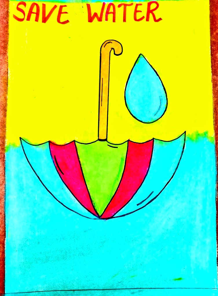 Let's save water - artwork by Isali Rathnaweera