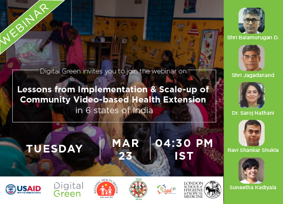 digitalgreenorg's tweet photo. ⏰#WebinarAlert
H A P P E N I N G T O M O R R O W
Register now 🔗 https://t.co/KvLuBEftQ0
Listen to the experiences of our partners from #ProjectSamvad across 6 states
@brlps_jeevika @usaid_india @LSHTM @CYSDOdisha @jagada_odisha @NhmUttarakhand https://t.co/DOY67wW72e